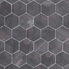 Hexagon Grey marble, 60x60mm