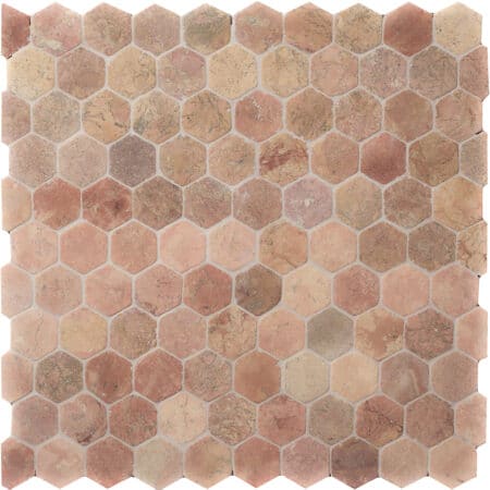 kuusnurkne Hexagon Terrakota marmor, 60x60mm