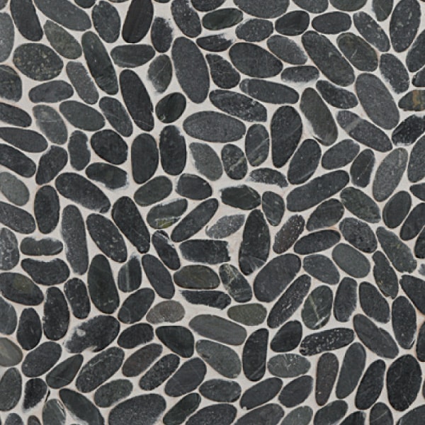 Sliced Pebble Black 300x300mm