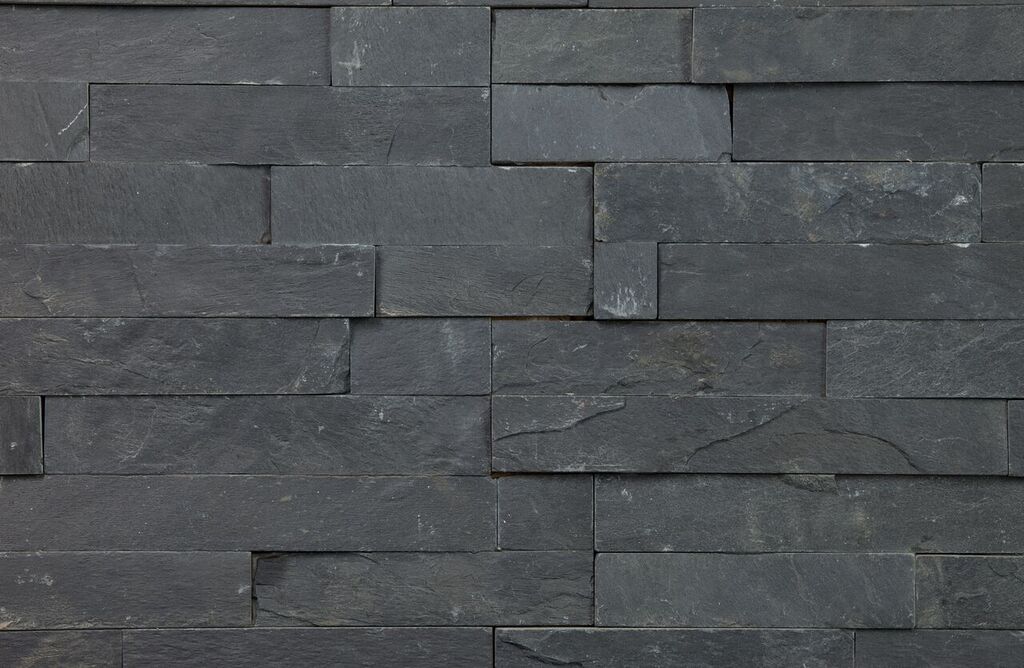 BLACK SLATE Z PATTERN 150x400mm