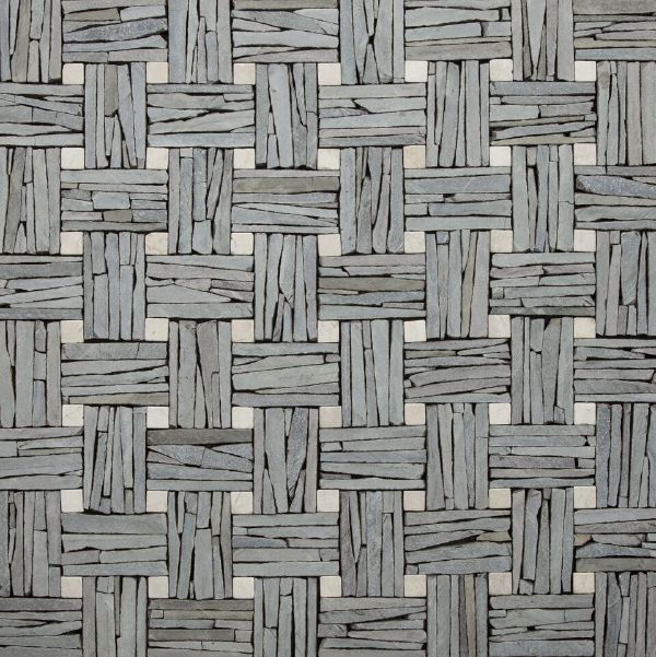 WHITE SLATE INLAY 300x300mm