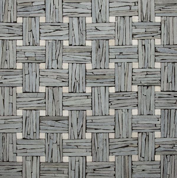 WHITE SLATE INLAY 300x300mm