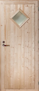 Välisuks Mänd/Kuusk (‘Diamond’ aknaga) 8x18 - 788x1778mm (paremale) lukk 4190